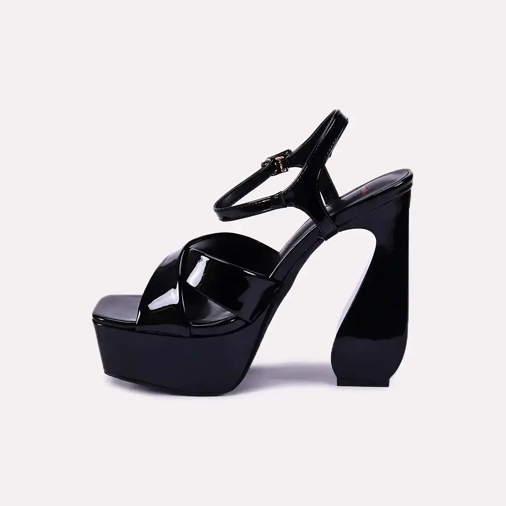 Alice Black Chunky Heel Sandals 0421201