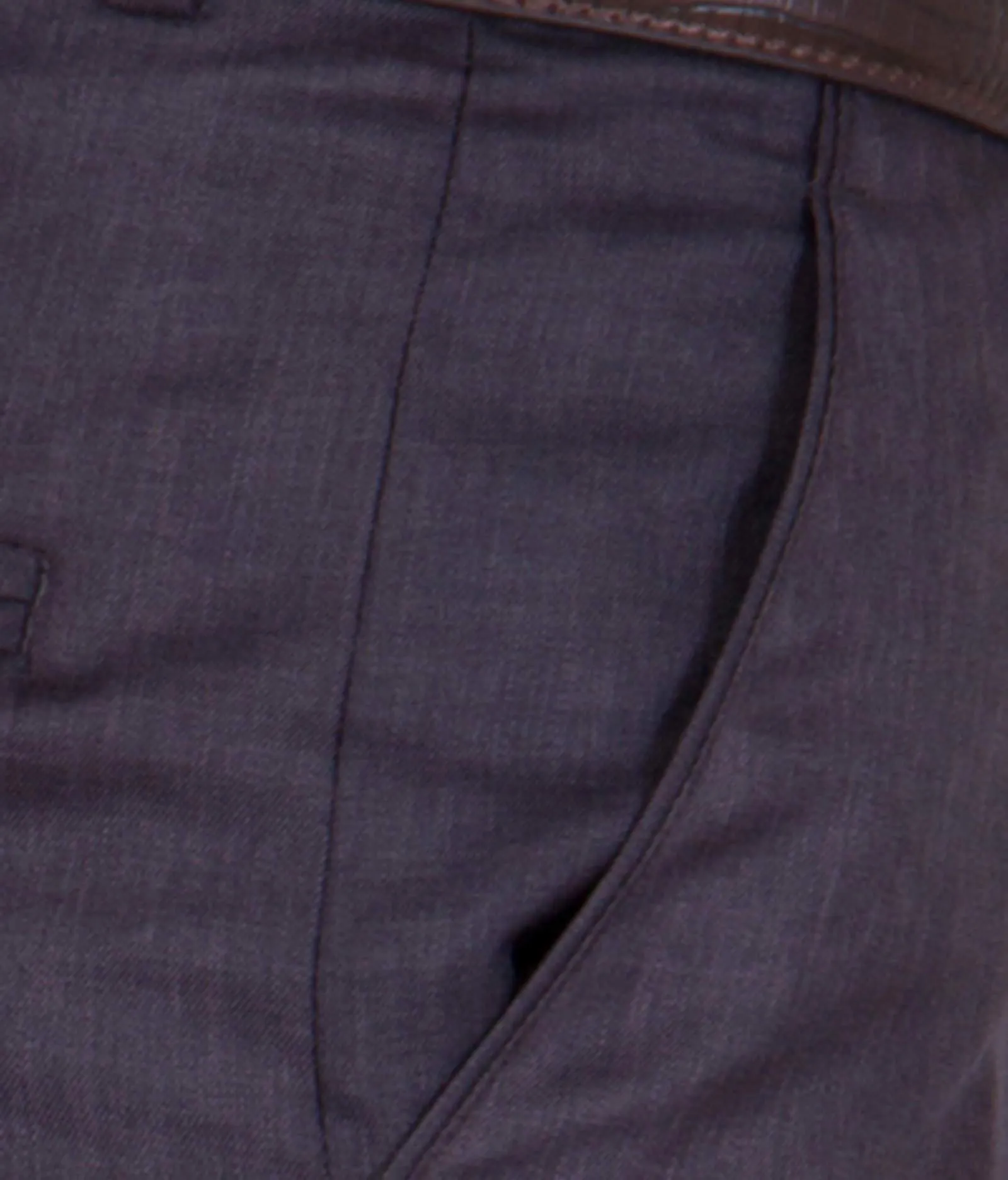 American-Elm Men's Cotton Blend Blue Formal Trouser