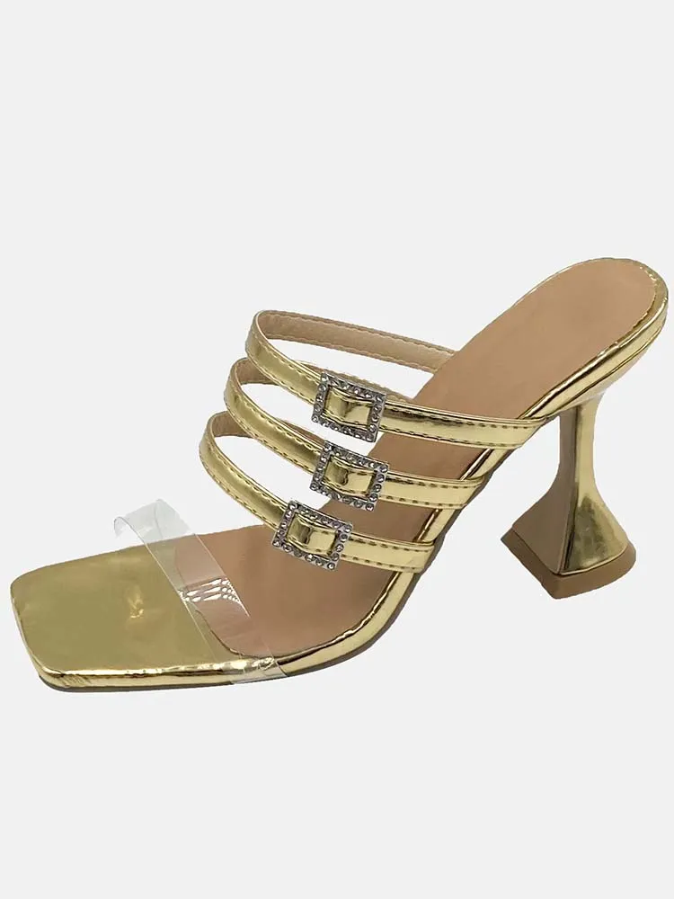 Amozae-Square Toe Chunky Heel Sandals