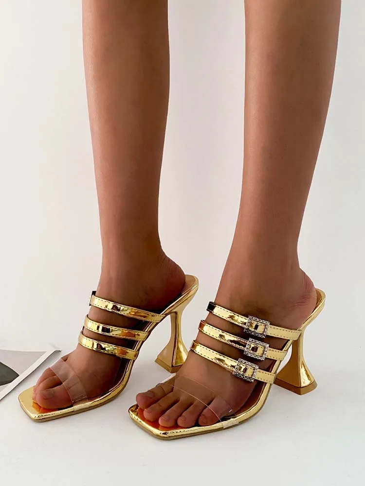 Amozae-Square Toe Chunky Heel Sandals