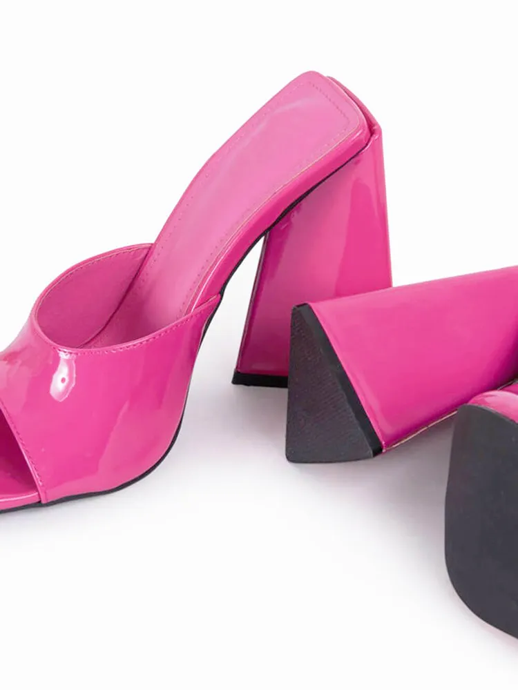 Amozae-Square-toe Triangle Heel Sandals