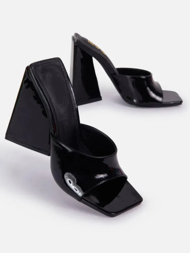 Amozae-Square-toe Triangle Heel Sandals