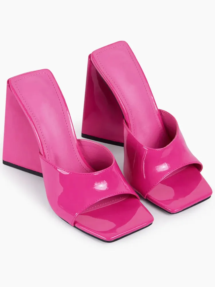 Amozae-Square-toe Triangle Heel Sandals