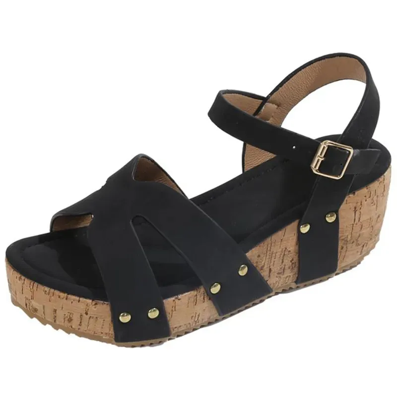 AMOZAE- - Summer Brand Design Chunky Platform Sandals