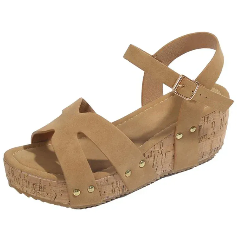AMOZAE- - Summer Brand Design Chunky Platform Sandals