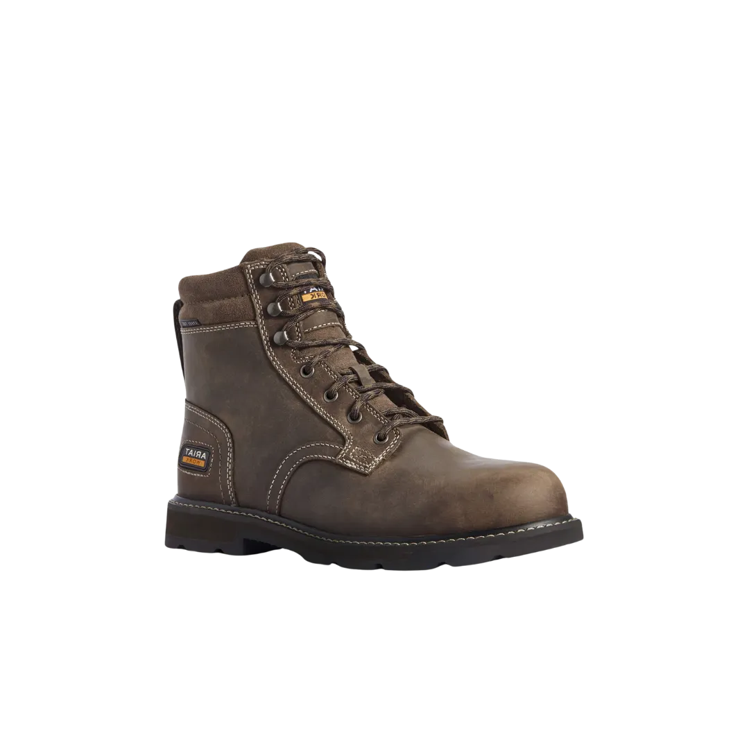 Ariat Men's Groundbreaker 6" Steel Toe Work Brown Boots