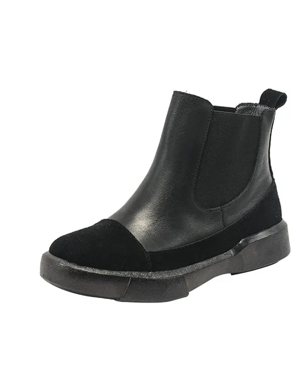 Autumn Handmade Retro Leather Women's Short Boots
