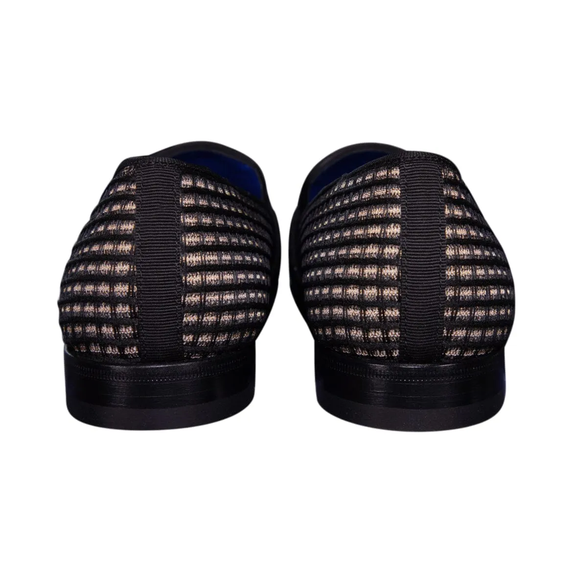 Black Oro Waffle Gold Loafer
