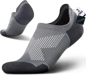 BRISIRA Coolmax Bamboo Viscose Compression No Show Socks Moisture Wicking Cushion Short Low Cut Ankle Athletic Sock for Golf