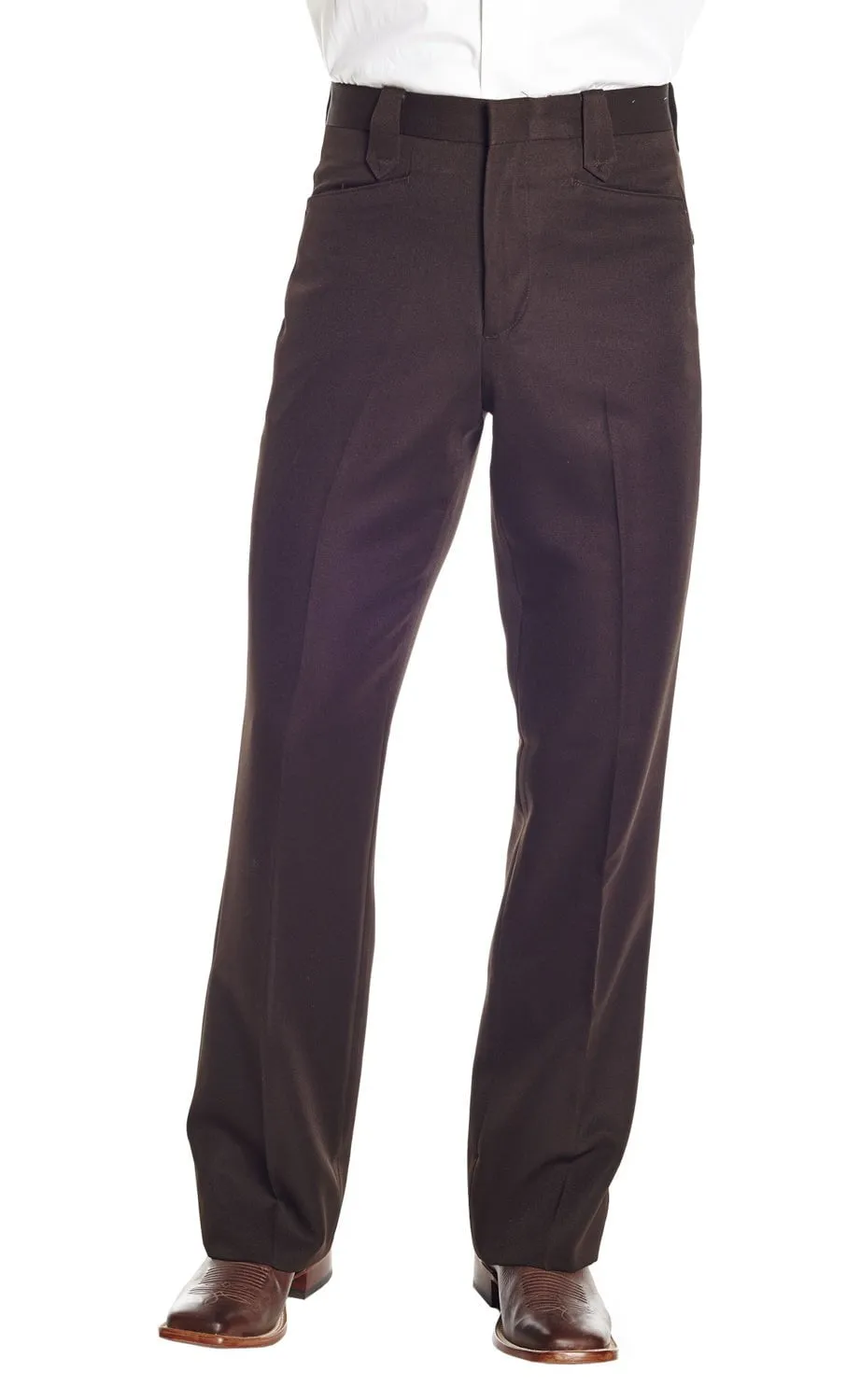 Circle S Mens Brown Polyester Ranch Dress Pants 35