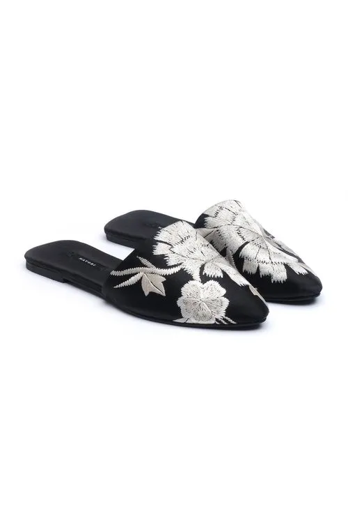 Embroidered Mules