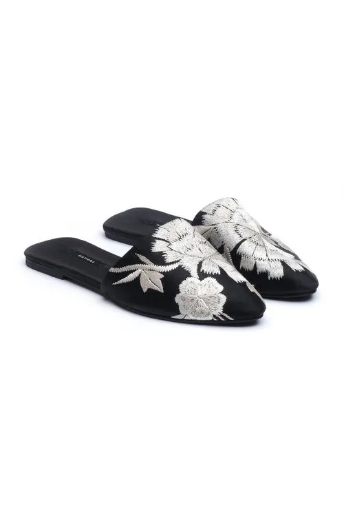 Embroidered Mules