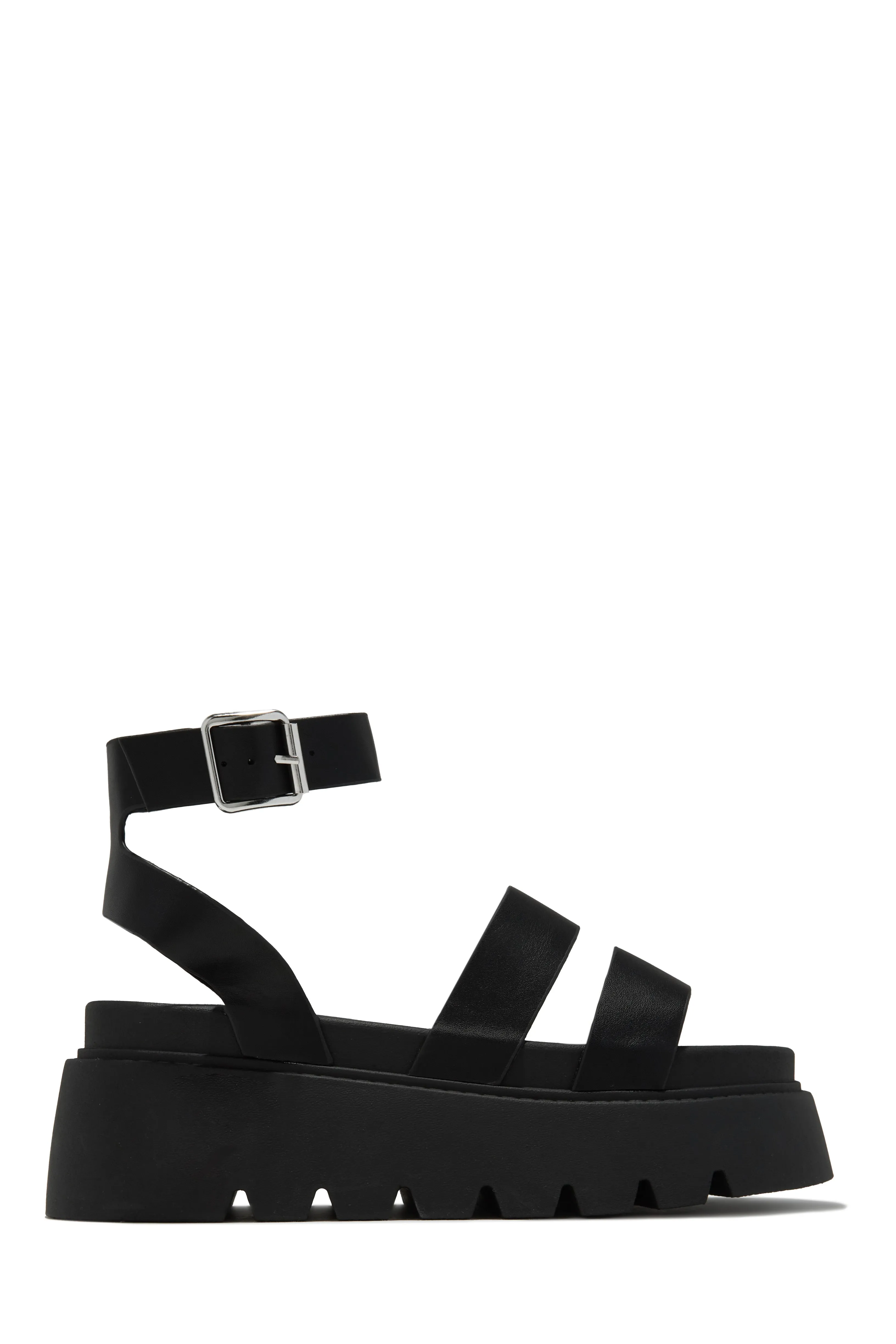 Emilya Chunky Platform Sandals - Black