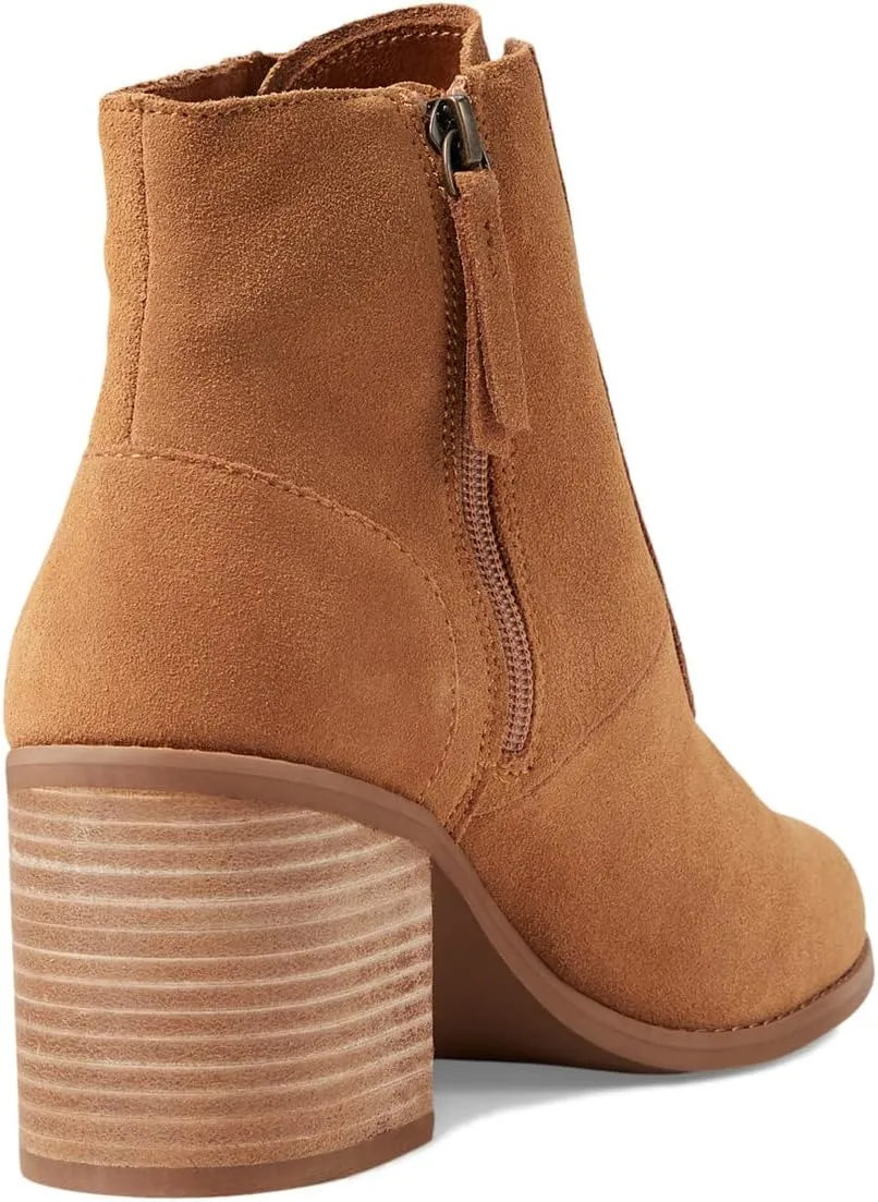 Evelyn Lace-Up TOMS Lace-up Boots, Tan Suede