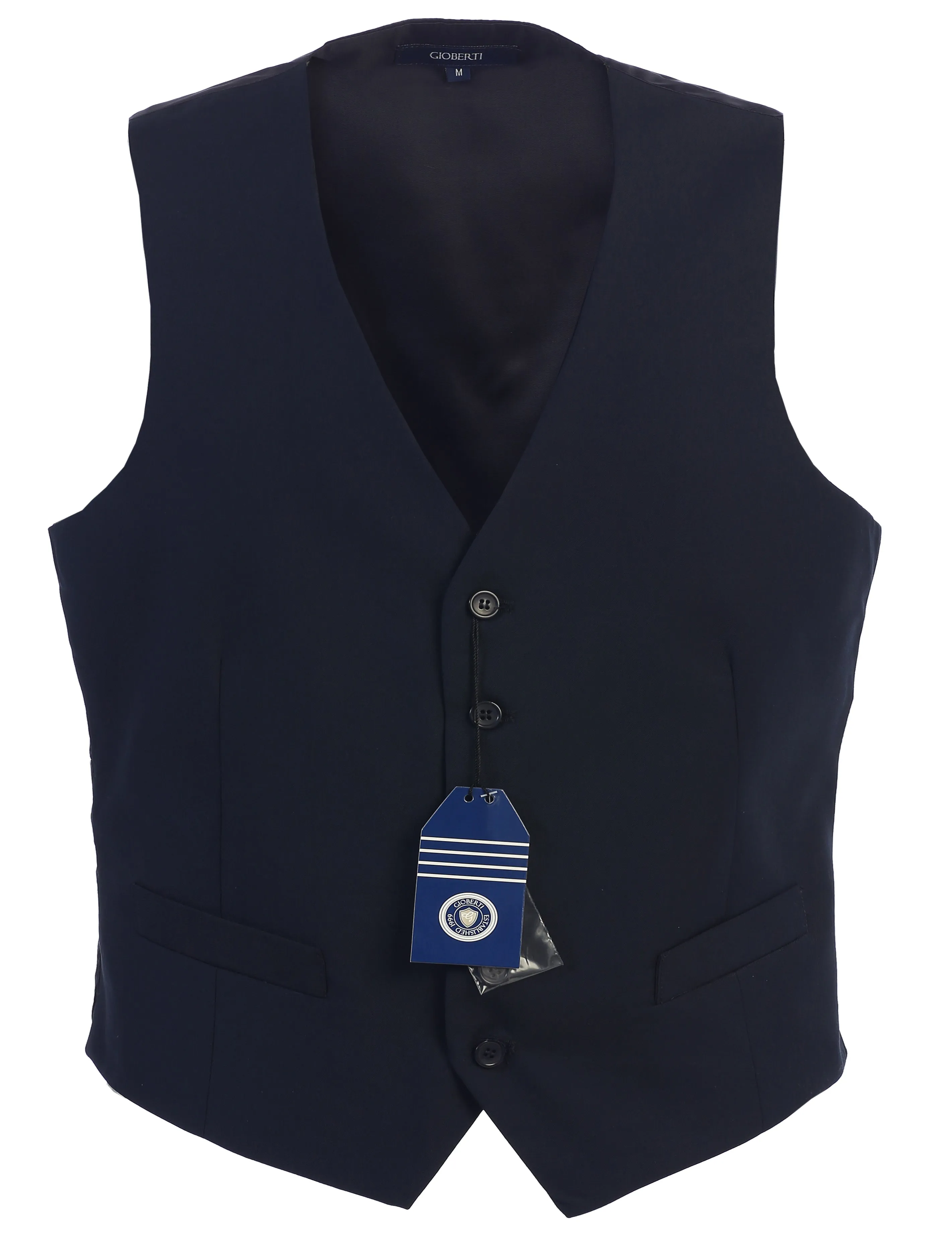 Gioberti Men's Navy Formal Suit Vest