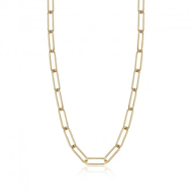 Gold Paperclip Chunky Chain Necklace N046-03G