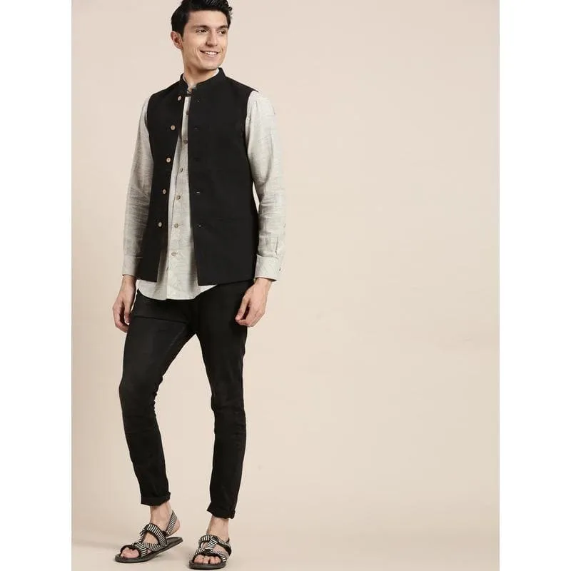Grey Khadi Men Shirt