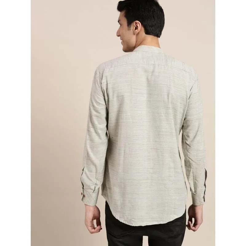 Grey Khadi Men Shirt