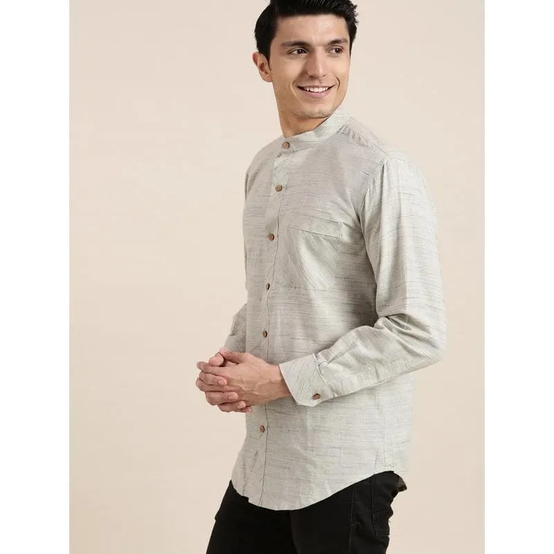 Grey Khadi Men Shirt