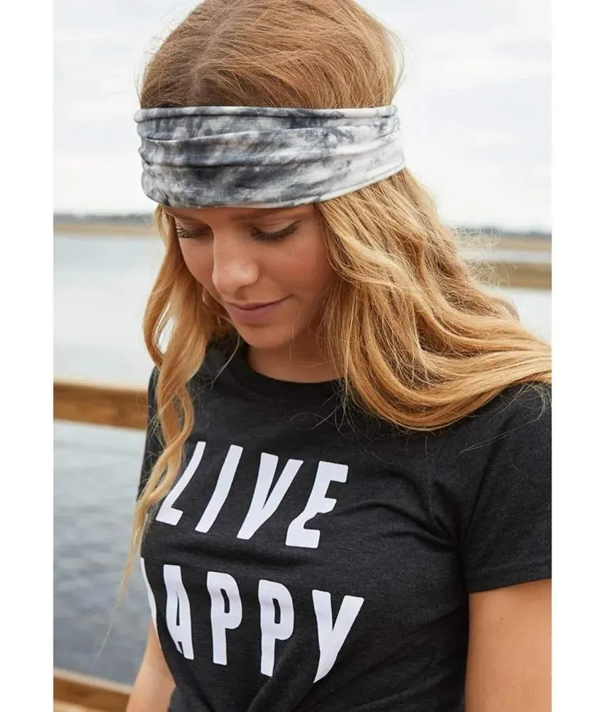 Huachi Women's Headbands Yoga Workout Exercise Headbands for Women Cute Elastic Hair Bands for Women??s Hair Tie Dye Bandeau Headband Sweatbands
