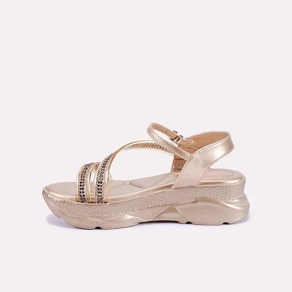 Jocelyn Gold Chunky Soft Sandals 0421058