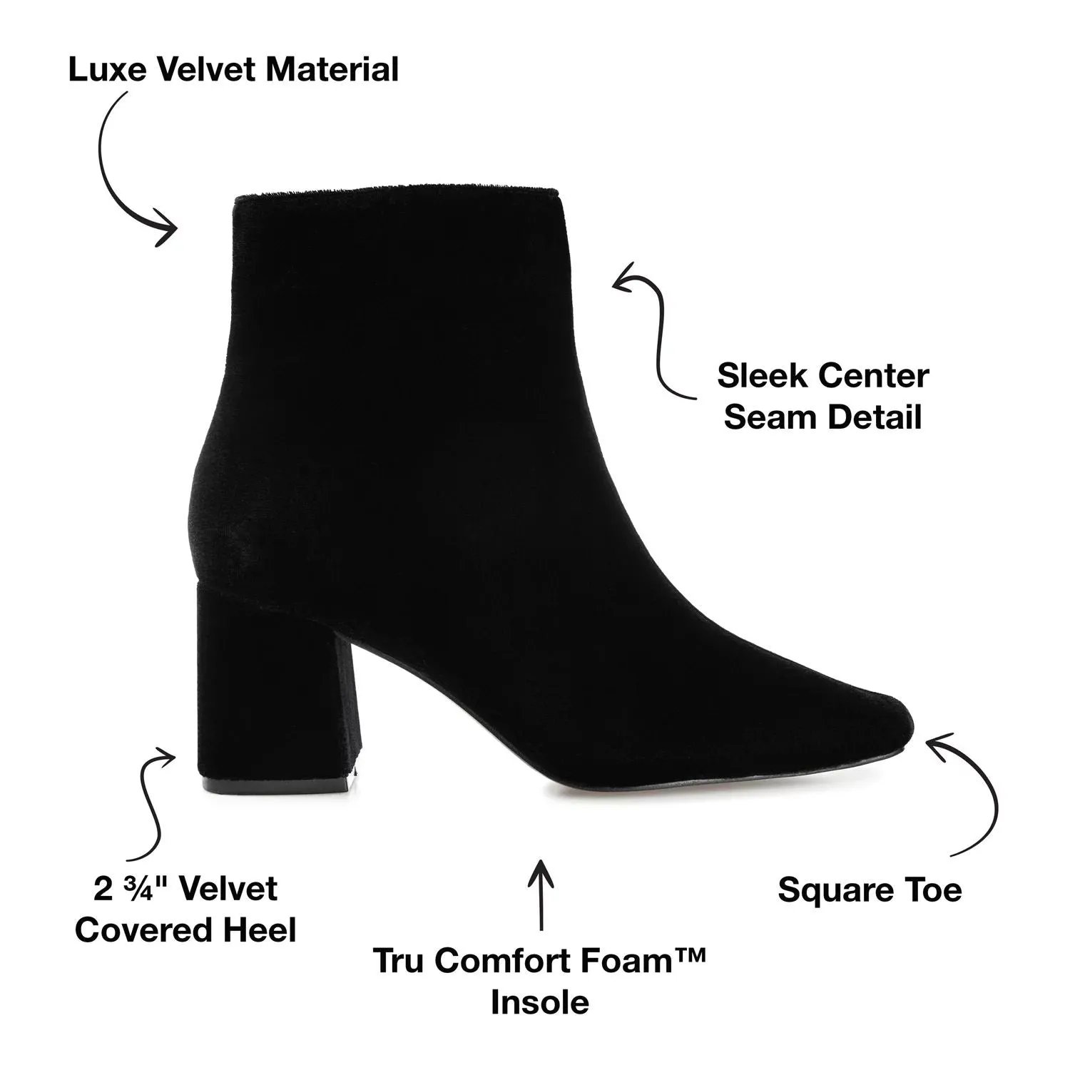 Journee Collection Women's Heeled Ankle Boots Hazara Tru Comfort Foam Journee Collection, Purple