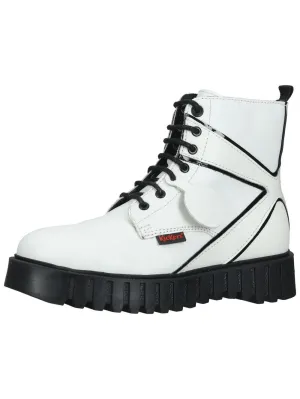Kickers lace-up ankle boots, white
