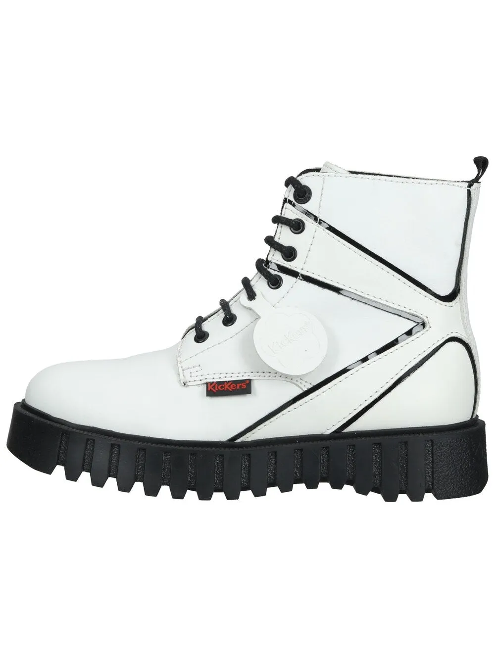 Kickers lace-up ankle boots, white