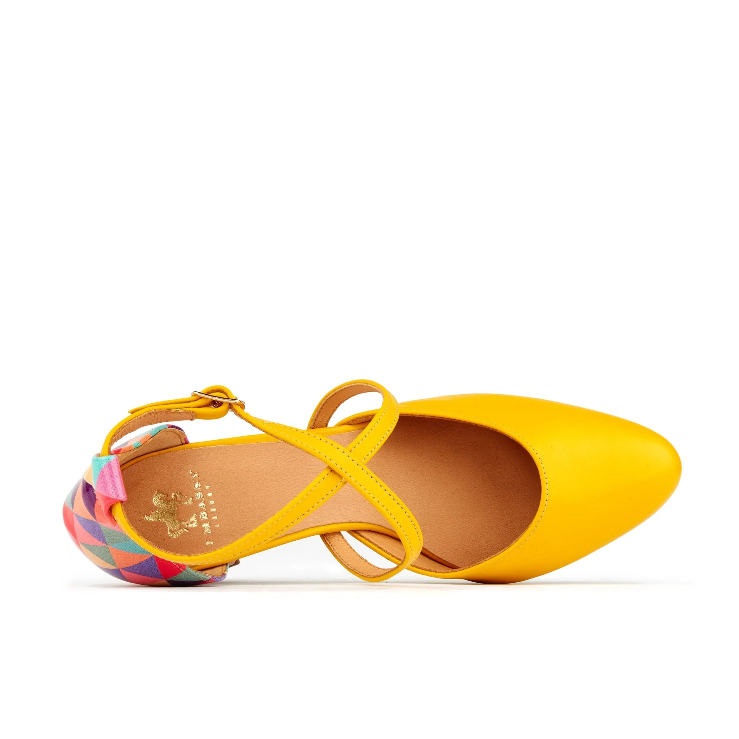 Kylie - Yellow & Multi Triangle Print