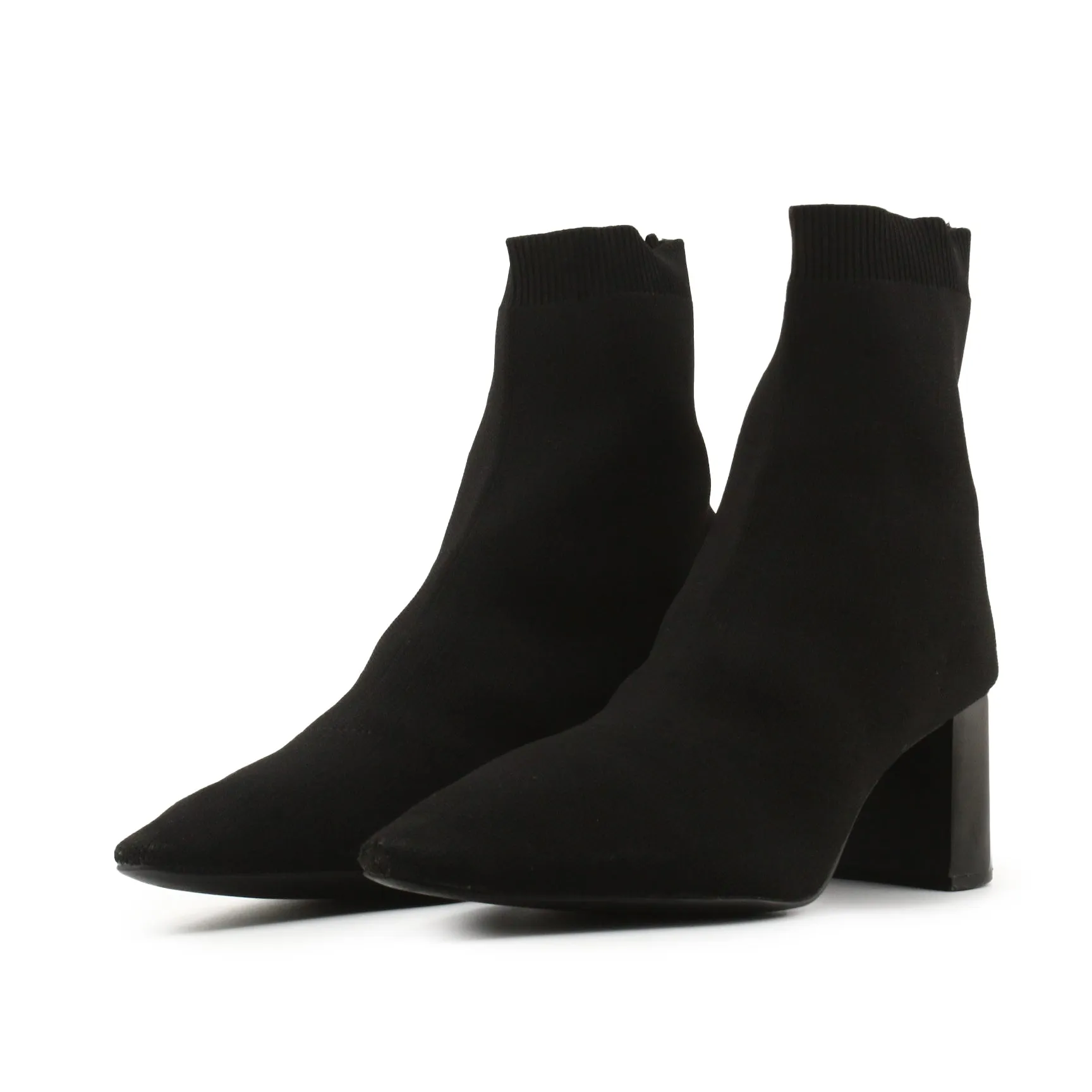 Lefties Block Heels Sock Boots | Textile