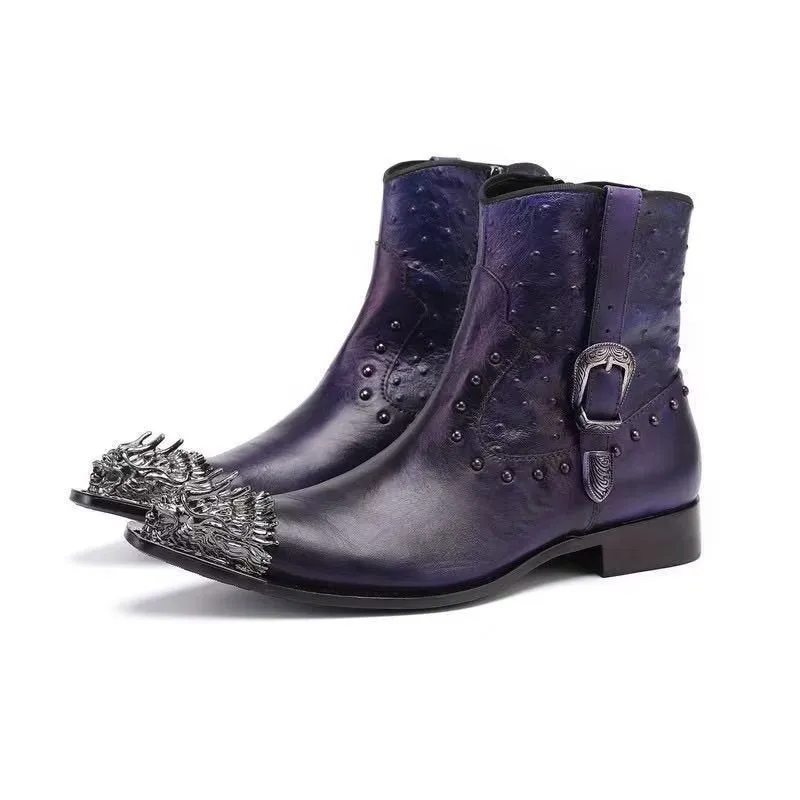 Luxe Exotic Leather Ankle Boots