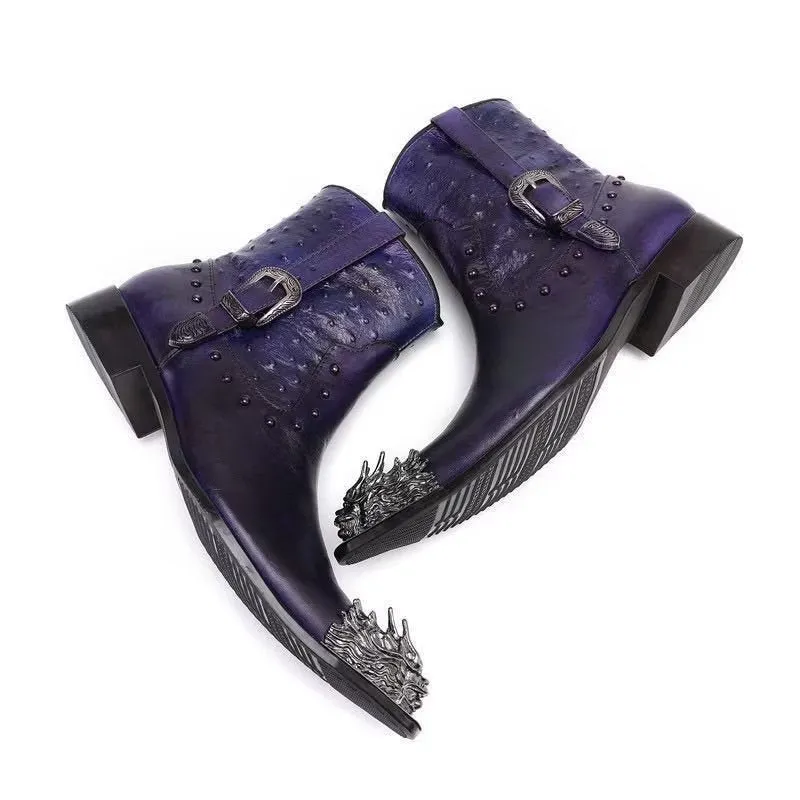 Luxe Exotic Leather Ankle Boots