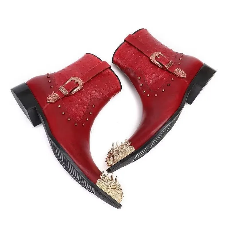 Luxe Exotic Leather Ankle Boots