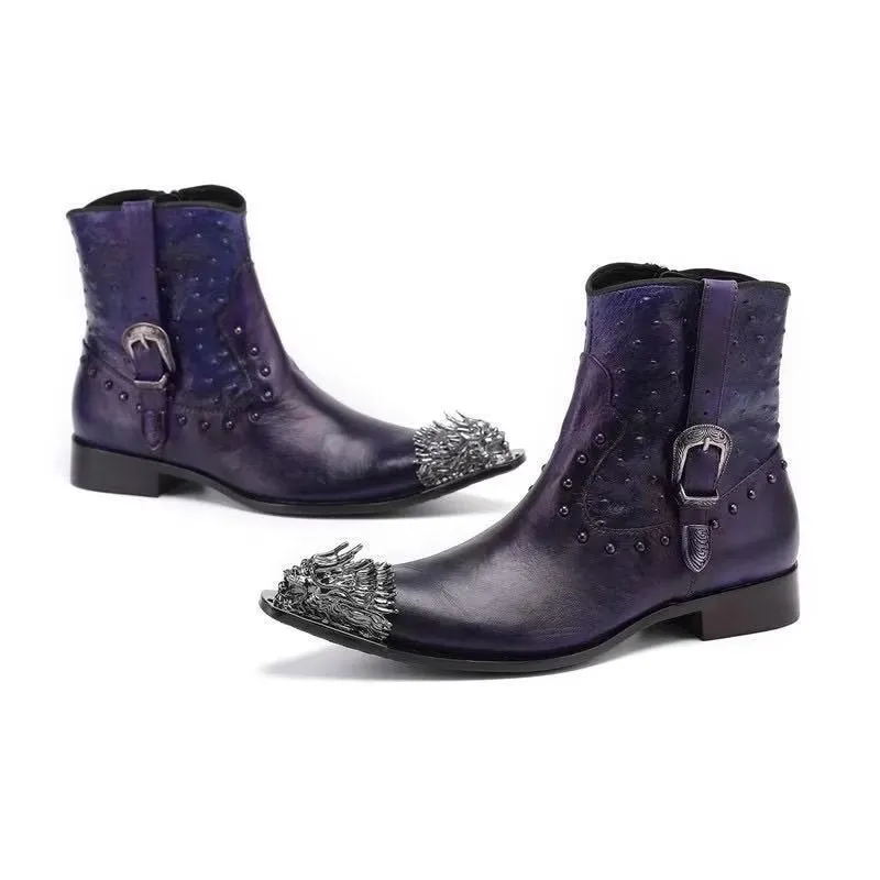 Luxe Exotic Leather Ankle Boots
