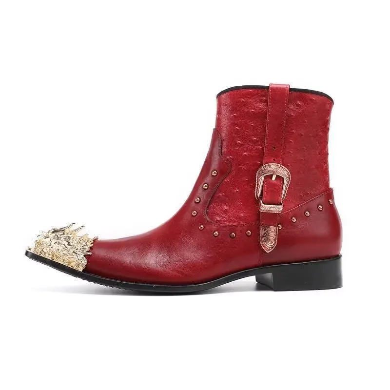 Luxe Exotic Leather Ankle Boots
