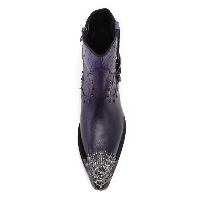 Luxe Exotic Leather Ankle Boots