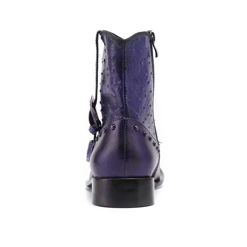 Luxe Exotic Leather Ankle Boots