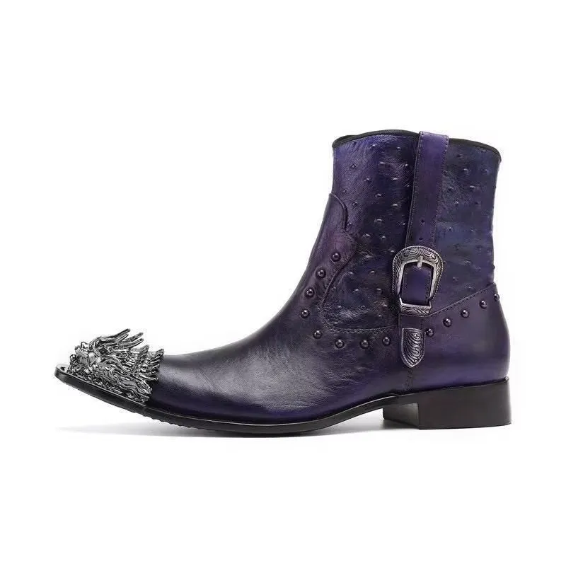 Luxe Exotic Leather Ankle Boots