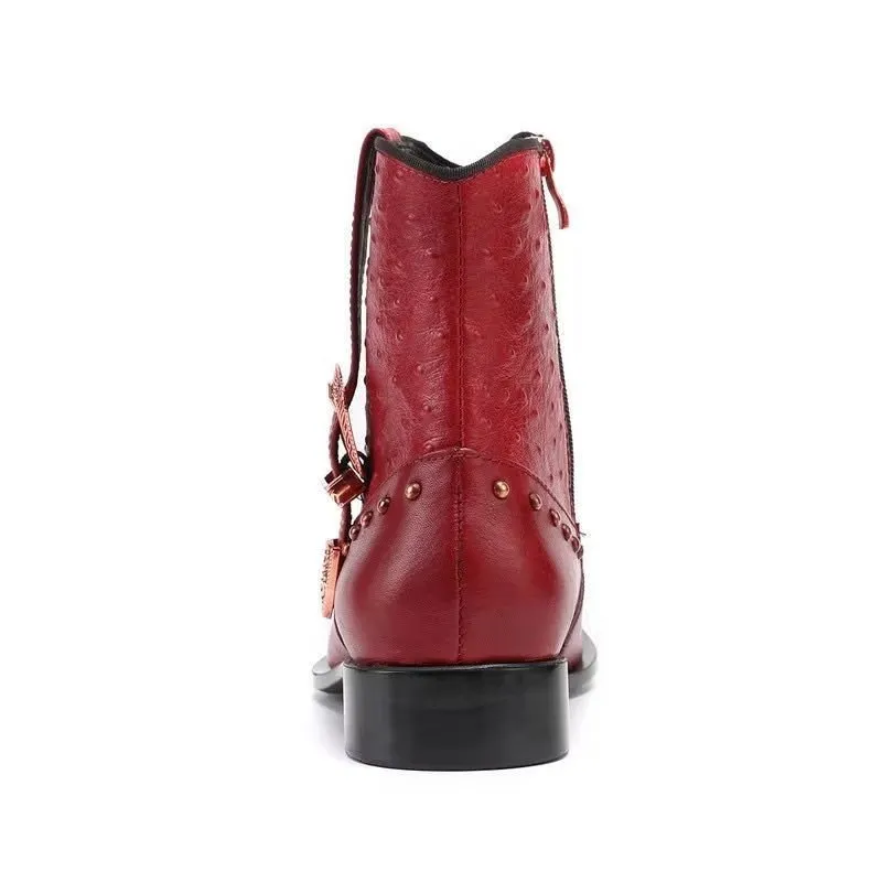 Luxe Exotic Leather Ankle Boots