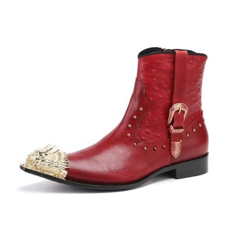 Luxe Exotic Leather Ankle Boots