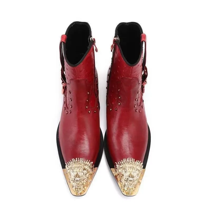 Luxe Exotic Leather Ankle Boots
