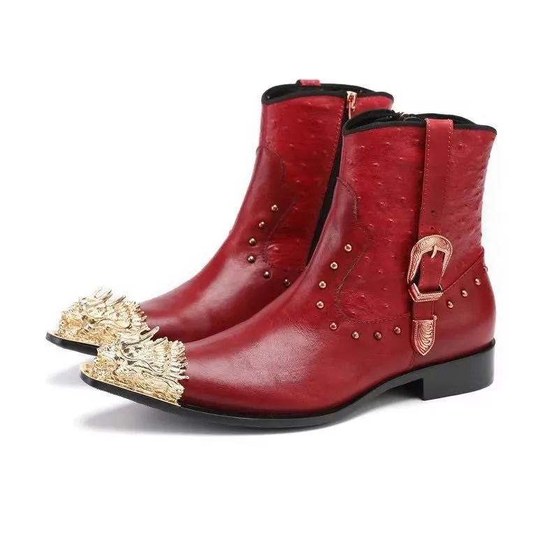 Luxe Exotic Leather Ankle Boots
