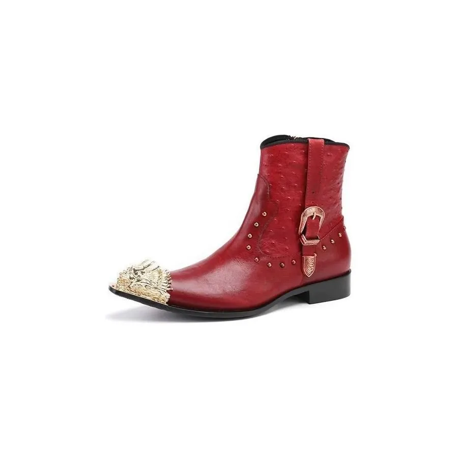 Luxe Exotic Leather Ankle Boots