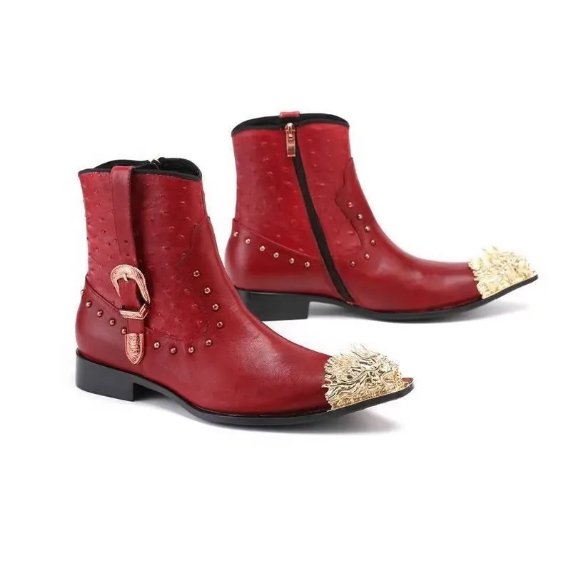 Luxe Exotic Leather Ankle Boots