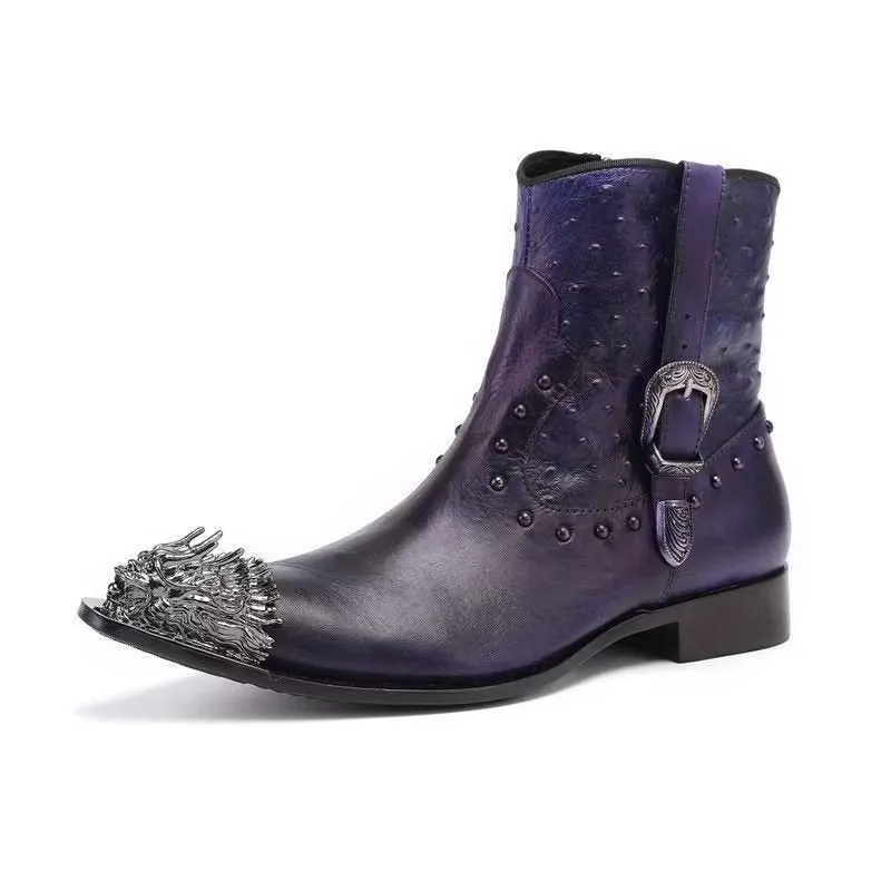 Luxe Exotic Leather Ankle Boots