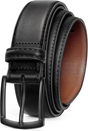Men's Belt Genuine Leather Belt for Men Dress Casual Golf Jeans Pants 1 3/8"