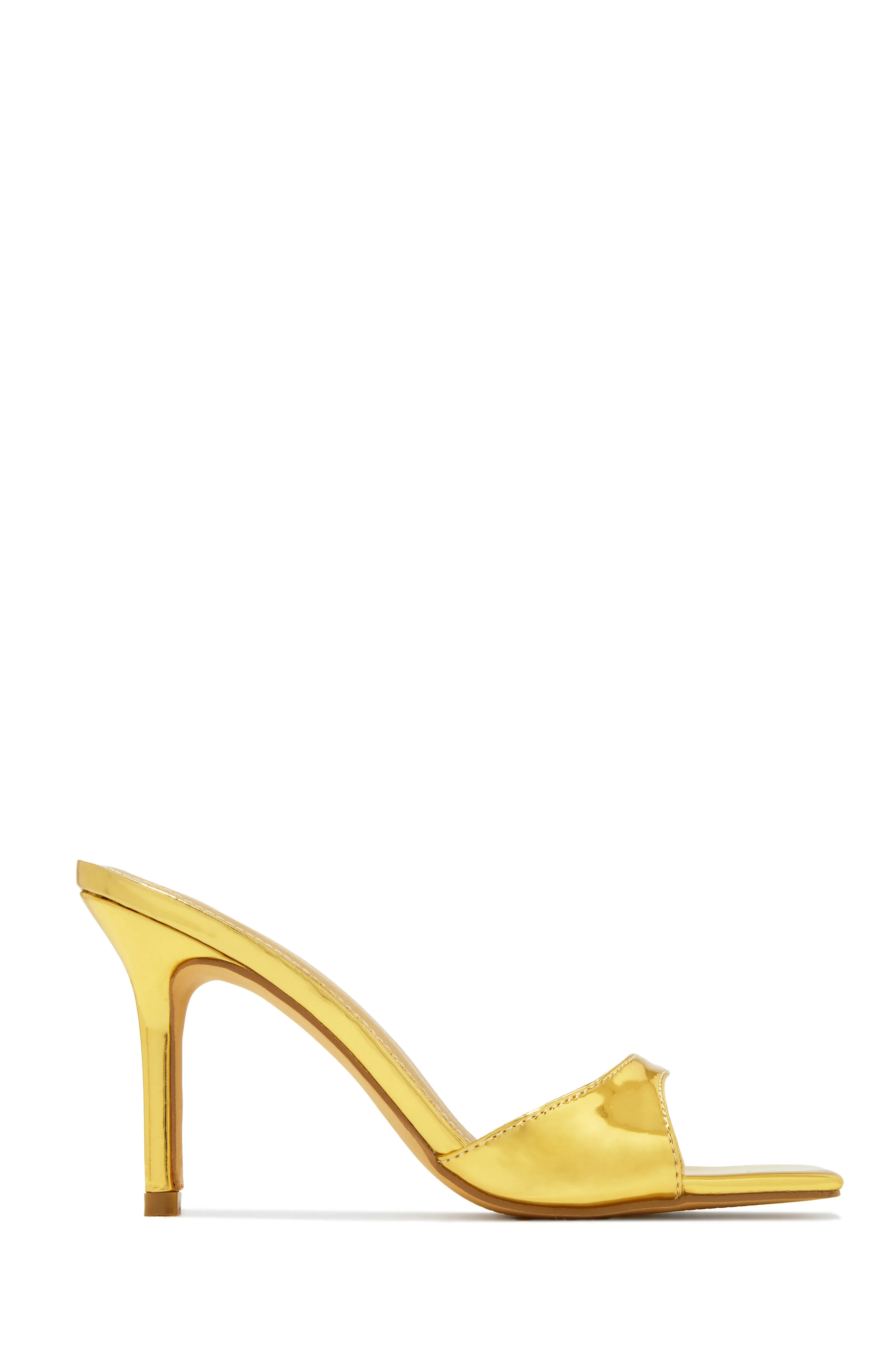 Nellie Mid Heel Mules - Silver