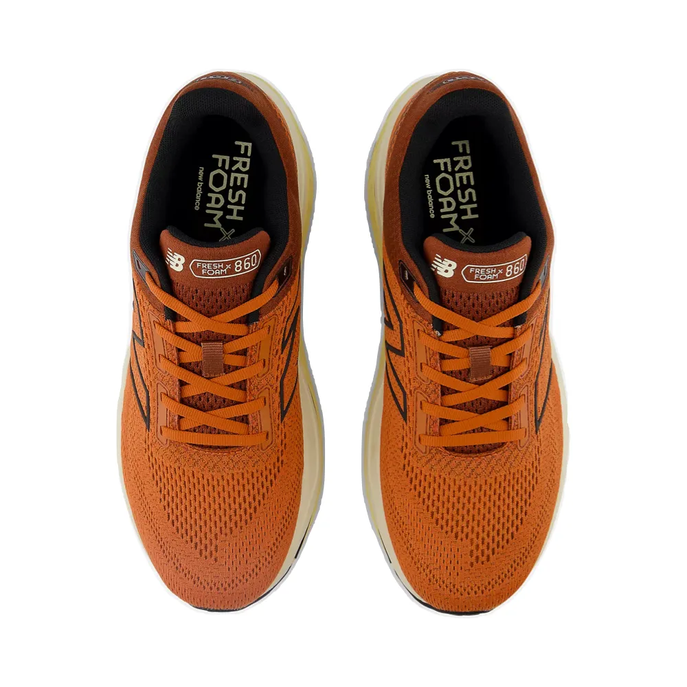 New Balance Men's Fresh Foam X 860v14 Sneaker in Infield Clay with Relic Brown and Black