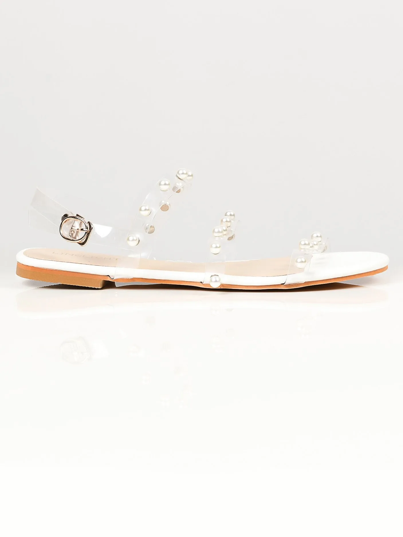 Pearl Studded Sandals - White