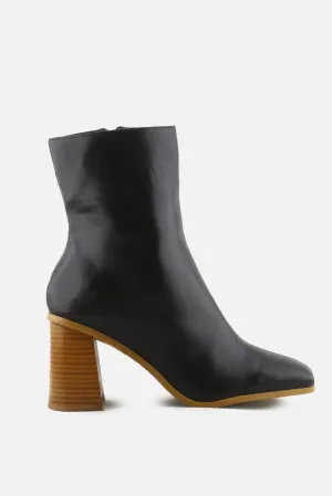 Primark Zipper Block Heels Ankle Boots | 100% Authentic Leather